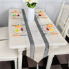 7 PCs Versace Velvet Table Runner Set – Cream Black