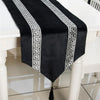 Versace Velvet Table Runner – Silver Black